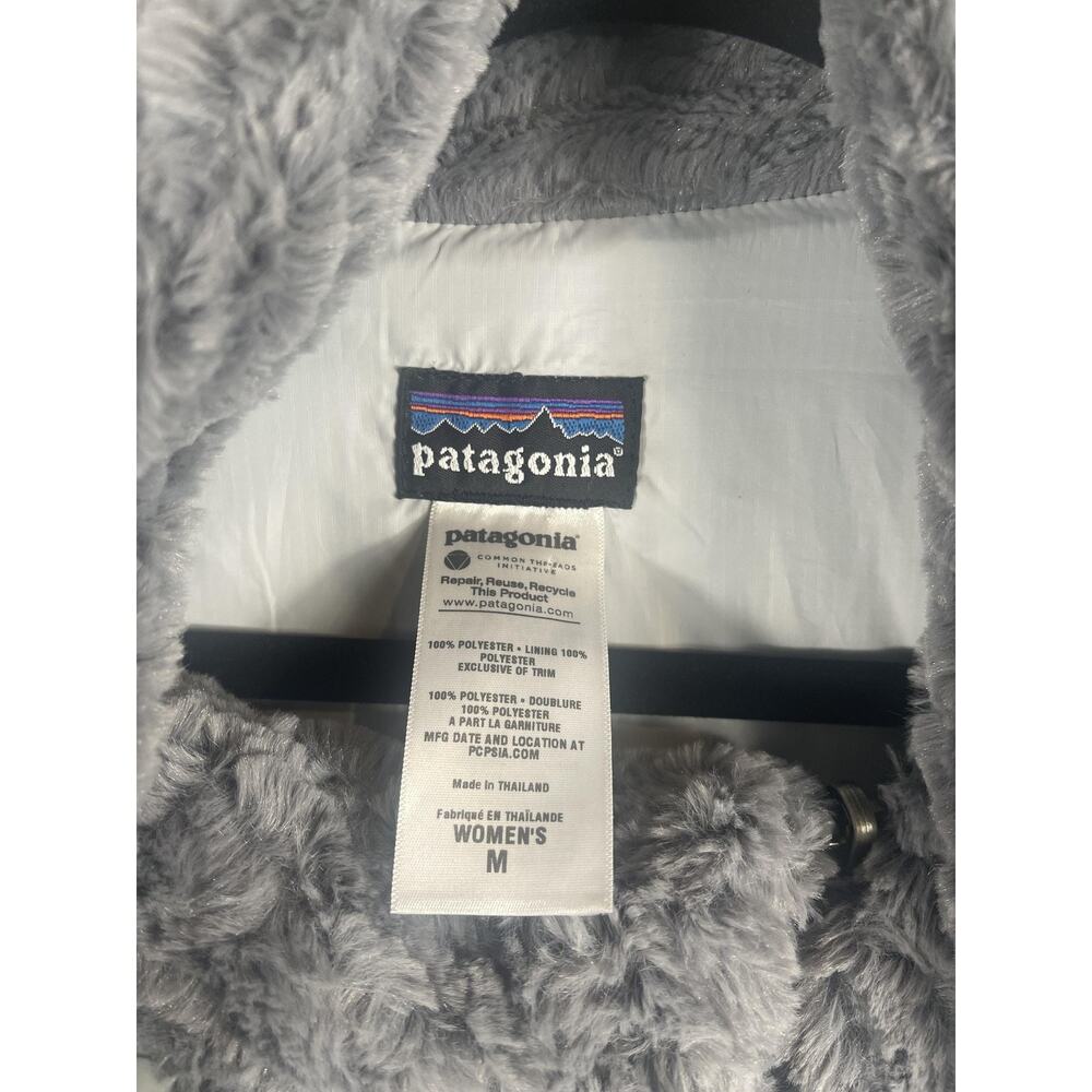 Patagonia Sweater Women's Size M Fuzzy Asymmetrical Snap Collar Pullover Cozy - Picture 4 of 7
